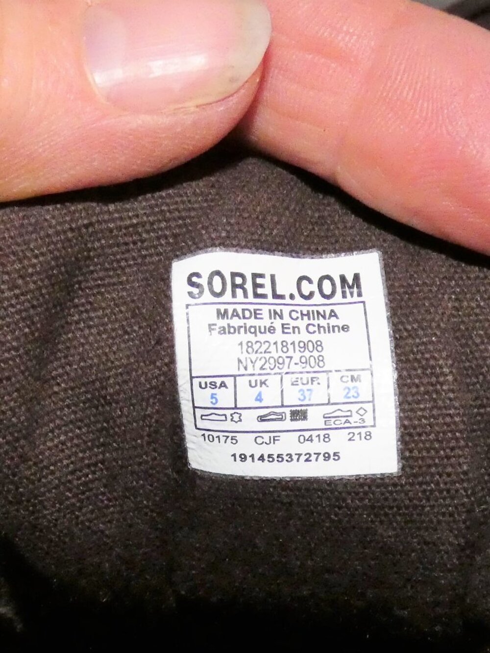 NEW Sorel Brown Suede Waterproof Lace Up Boots Youth size 5 - Picture 10 of 10